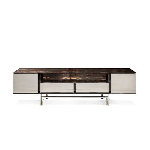 Contemporary sideboard - HARBOUR - HESSENTIA | Cornelio Cappellini - ziricote / metal / with drawers