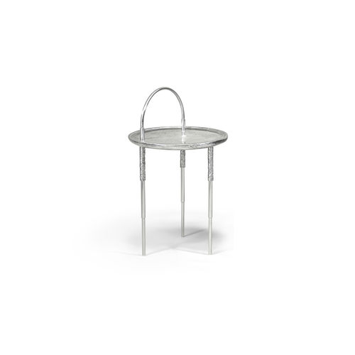 Contemporary side table - HERON - HESSENTIA | Cornelio Cappellini - metal / metal base / round