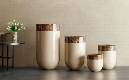 Glass-reinforced plastic plant pot - Leppo MR - Bonasila - freestanding / tubular / for domestic use