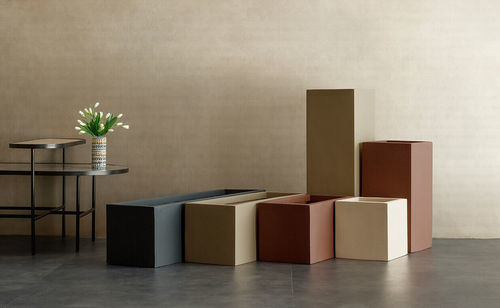 Glass-reinforced plastic planter - Rezelo-12 - Bonasila - rectangular / contemporary / garden