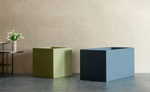 Fiberglass planter - Rezelo-20 - Bonasila - glass-reinforced plastic / GRP / square