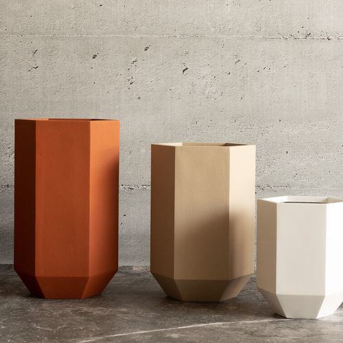 Glass-reinforced plastic planter - MARLOS - Bonasila - hexagonal / rustic / for restaurant