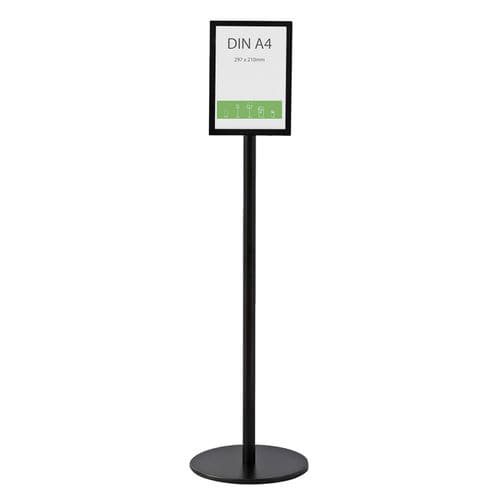 Floor-mounted info sign stand - Q EZI FRAME - FEPRO - indoor / double-sided / powder-coated steel