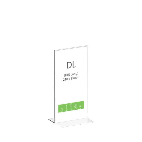 Countertop display panel - SLIM T-SIGN - FEPRO - indoor / acrylic