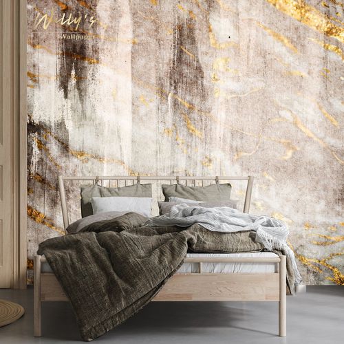 Contemporary wallpaper - BUMPY ROUGH - Wally's - patterned / gray / beige