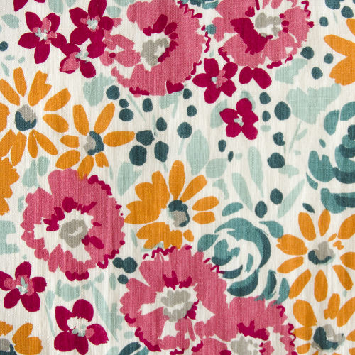 Upholstery fabric - COTTAGE GARDEN - Aldeco Interior Fabrics - for curtain / floral pattern / linen