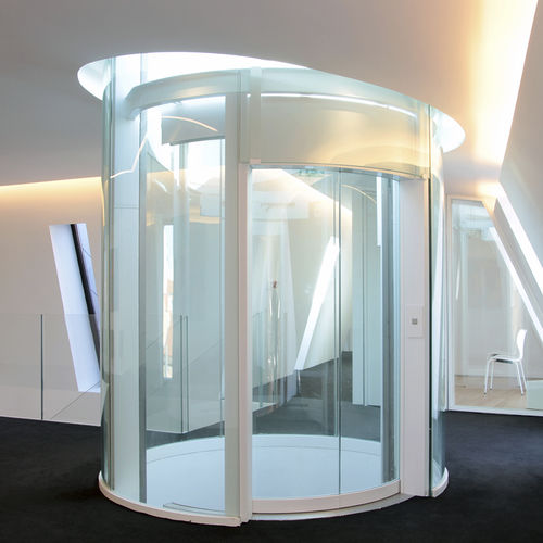 Hydraulic elevator - Liftech - home / for hospital / panoramic