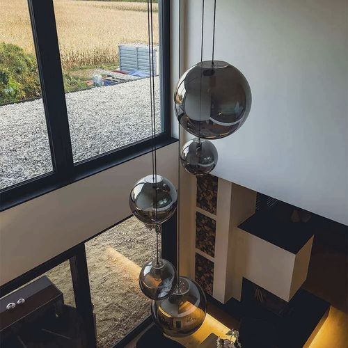 Hanging lamp - 144825 - s.LUCE - metal / glass / minimal