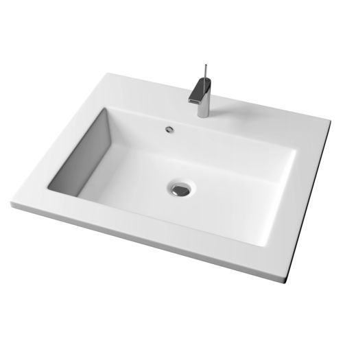 Built-in washbasin - KVADRA - KUMA - composite / marble / granite