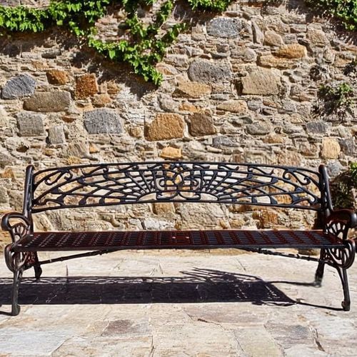 Classical style public bench - DUMUBA-01 - DEPORTES URBANOS - cast iron / galvanised steel / with backrest