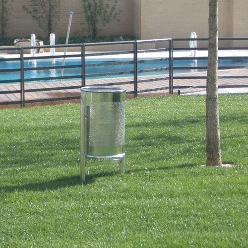 Public trash can - DUMUPA-03 - DEPORTES URBANOS - floor-standing / stainless steel / stainless steel