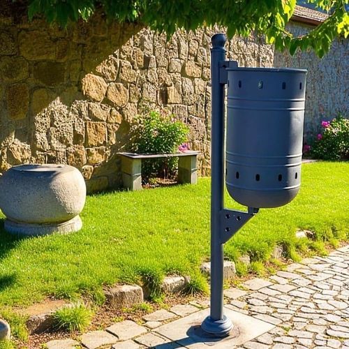 Public trash can - DUMUPA-08 - DEPORTES URBANOS - floor-standing / galvanised steel / sheet metal