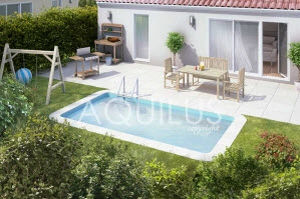 Wall swimming pool - XS - AQUILUS PISCINES - outdoor / in-ground / steel