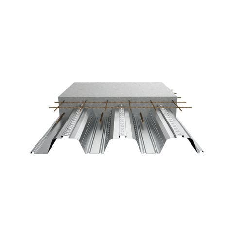 Composite structural floor - Cofraplus® 80 - ArcelorMittal Building Solutions - prefab / galvanised steel