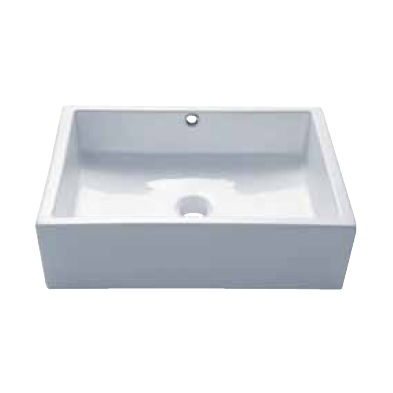 Countertop washbasin - 0002 - LINE ART - ceramic / rectangular / without hole
