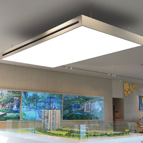 Aluminum stretch ceiling - CLOUD CLIM® - BARRISOL - canvas / floating / for office