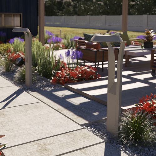 Garden bollard light - RIGEL - Light34 Lighting - for public spaces / contemporary / with tempered glass diffuser