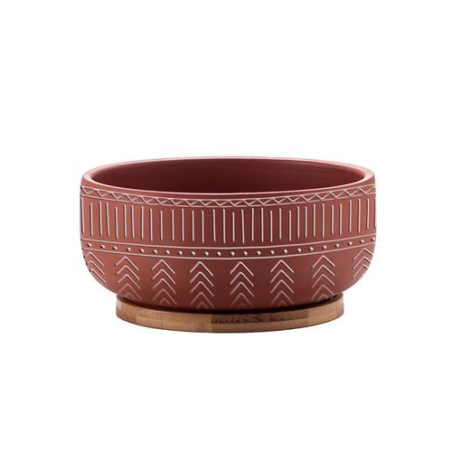 Terracotta plant pot - AN0066-10 - Guangzhou Ancooly Gardening LTD - freestanding / round / home