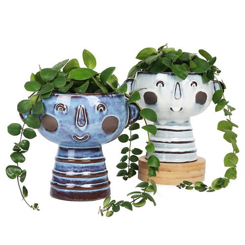 Ceramic flower pot - AN0075-4 - Guangzhou Ancooly Gardening LTD - free-standing / round / home