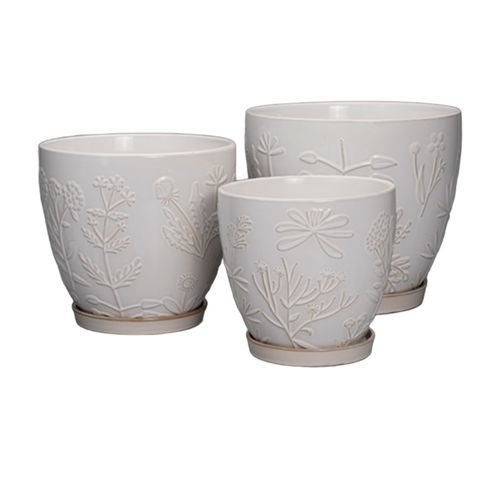 Glazed ceramic plant pot - AN173010 series - Guangzhou Ancooly Gardening LTD - freestanding / conical / home