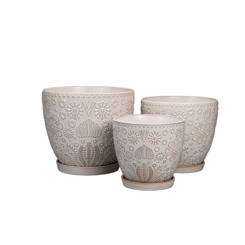 Glazed ceramic plant pot - AN173002 Series - Guangzhou Ancooly Gardening LTD - freestanding / conical / home