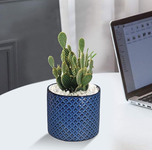 Glazed ceramic plant pot - AN0055-1 - Guangzhou Ancooly Gardening LTD - freestanding / cylindrical / home