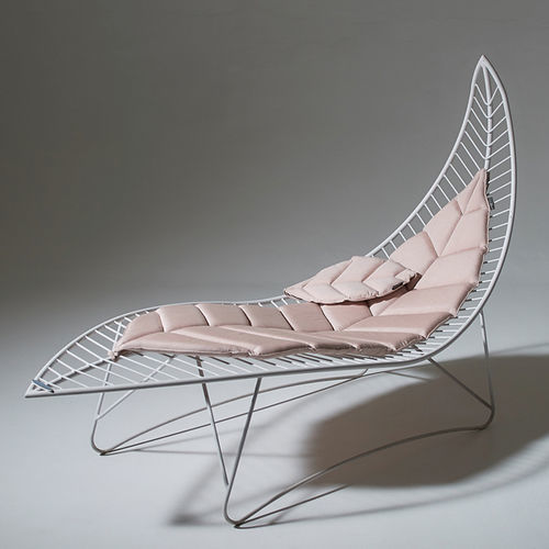 Contemporary chaise longue - LEAF STANDARD - Studio Stirling - steel / patio / commercial