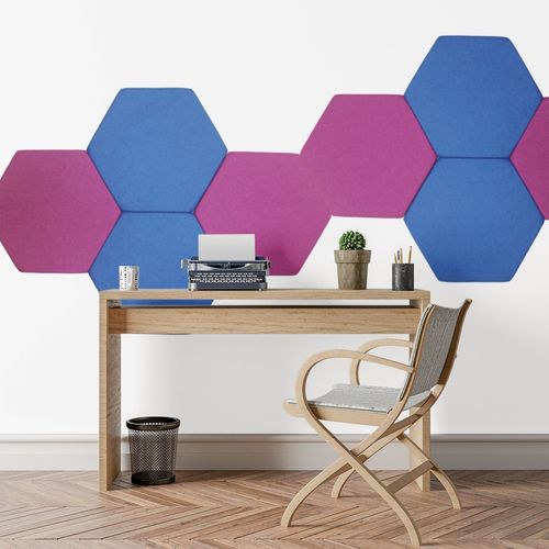 Wall-mounted acoustic panel - HEXAGON   - Trinity Tree Design srl - fabric / colored / for office