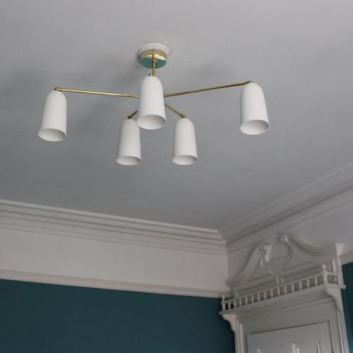Contemporary chandelier - PLEX - Lyngard - brass / bronze / nickel