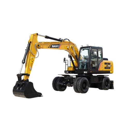 Medium excavator - SY155W - SANY GROUP - rubber-tired / for construction