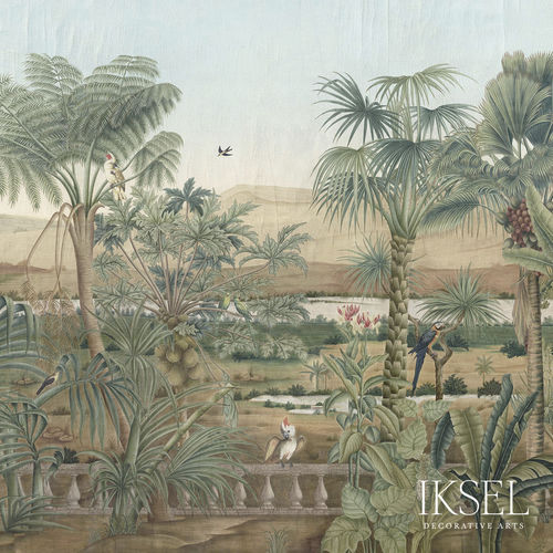 Contemporary wallpaper - SC101 D-Dream - Iksel Decorative Arts - fiberglass / vinyl / floral