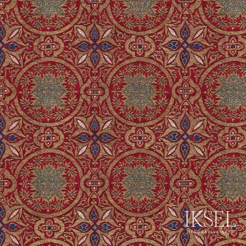 Contemporary wallpaper - RW903 Granada Circles - Iksel Decorative Arts - fiberglass / vinyl / PVC