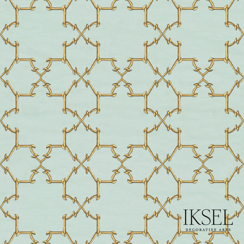 Contemporary wallpaper - RW325 Jali Panka - Iksel Decorative Arts - fiberglass / vinyl / geometric pattern