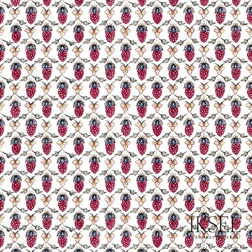 Contemporary wallpaper - RW308 Mogul Berry - Iksel Decorative Arts - fiberglass / vinyl / nature pattern