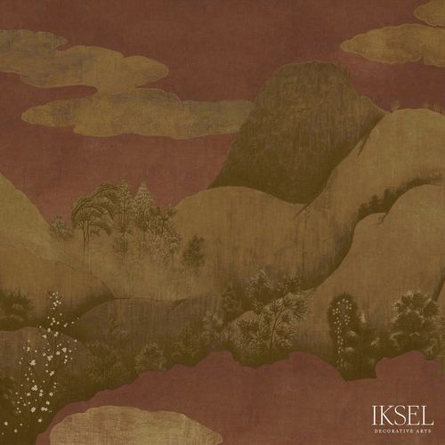 Contemporary wallpaper - SC165 Moody Mountains - Iksel Decorative Arts - fiberglass / vinyl / nature pattern