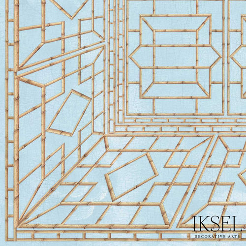 Contemporary wallpaper - CE202 Bamboo Ceiling - Iksel Decorative Arts - fiberglass / vinyl / nature pattern