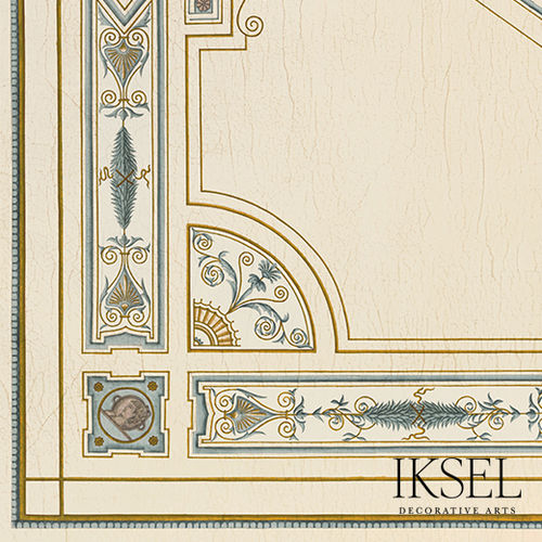 Contemporary wallpaper - CE207 Grecian Neo-Classical Ceiling - Iksel Decorative Arts - fiberglass / vinyl / geometric pattern