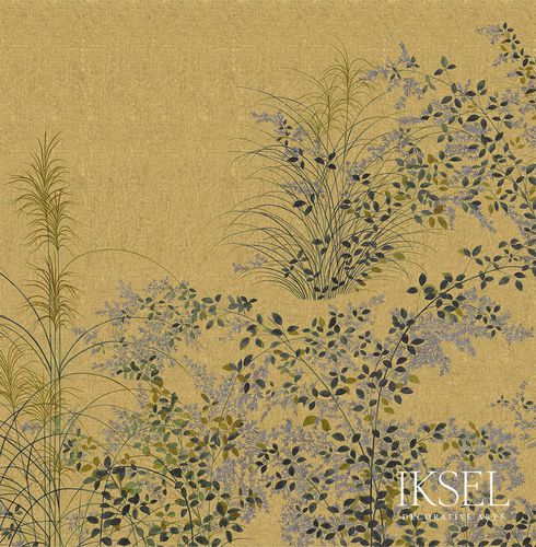 Contemporary wallpaper - SC157 Japanese Meadow - Iksel Decorative Arts - vinyl / fiberglass / nature pattern