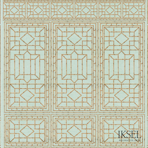 Contemporary wallpaper - AR651 Bamboo - Iksel Decorative Arts - vinyl / fiberglass / geometric pattern
