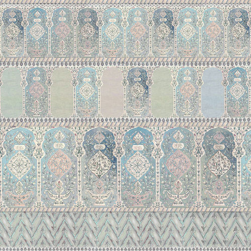 Contemporary wallpaper - SC131 Ottoman Tent Pasha - Iksel Decorative Arts - vinyl / fiberglass / geometric pattern