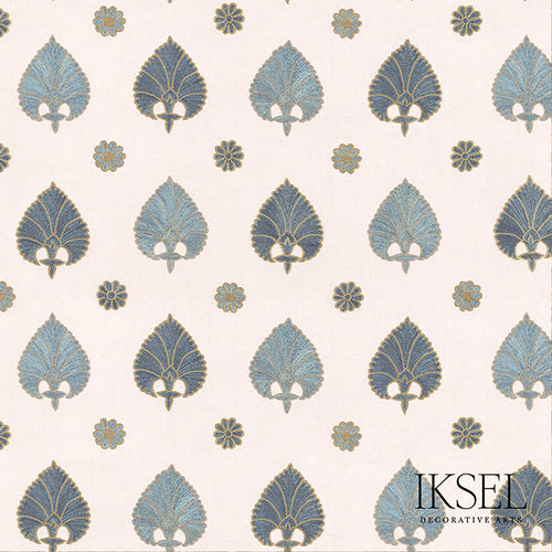 Contemporary wallpaper - RW503 Suzani Spades - Iksel Decorative Arts - vinyl / fiberglass / floral motif