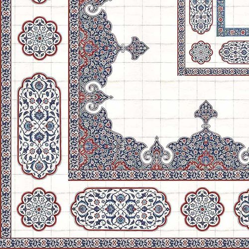 Contemporary wallpaper - CE100M IZNIK MEDALLION CEILING  - Iksel Decorative Arts - fiberglass / vinyl / geometric pattern