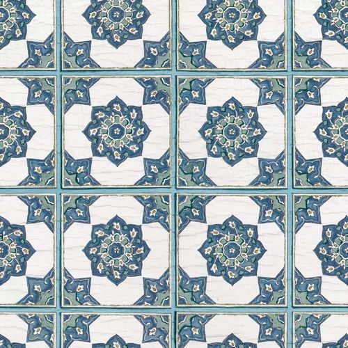Contemporary wallpaper - IZNIK MIHRIMAH RW117 - Iksel Decorative Arts - fiberglass / vinyl / geometric pattern