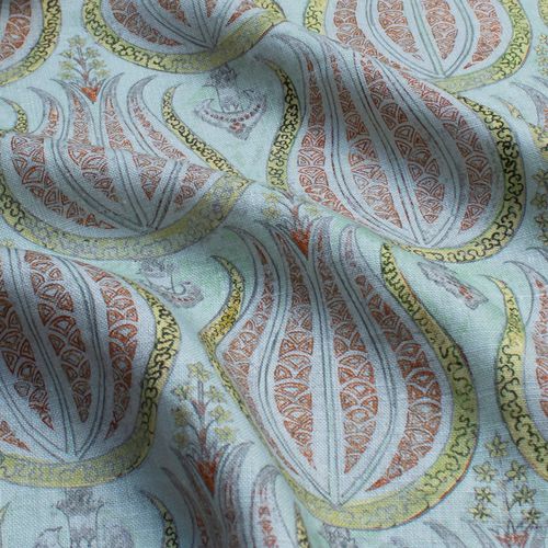 Upholstery fabric - PLUMP TULIPS RF211 - Iksel Decorative Arts - for curtain / for interior design / floral pattern