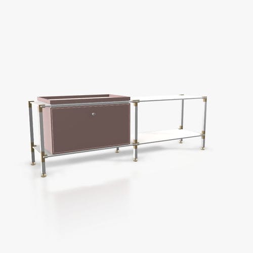 Contemporary sideboard - L.2.750.1.1.AZ.TA.1 - tRACK by Kesseböhmer GmbH - wood veneer / lacquered MDF / powder-coated steel