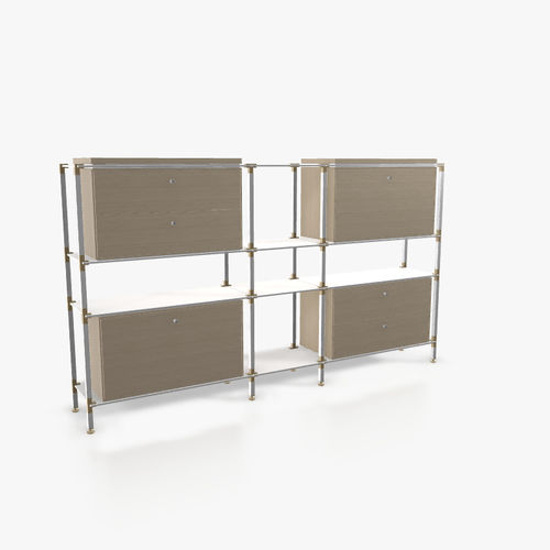 High sideboard - H.3.900.3.4.DU.TA.1 - tRACK by Kesseböhmer GmbH - contemporary / wood veneer / lacquered MDF