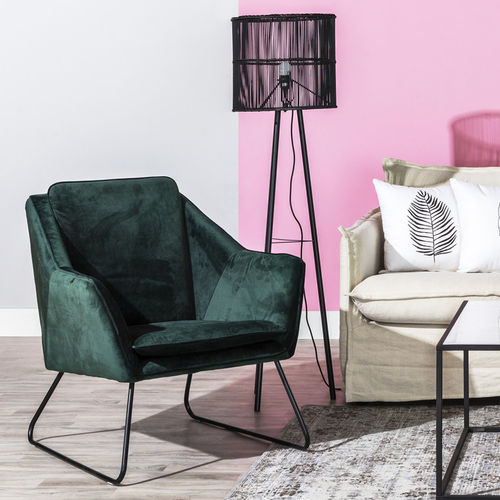 Contemporary armchair - INMERSE  - CAMINO A CASA - fabric / iron / with removable cushion