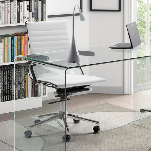 Contemporary office chair - ZETA - CAMINO A CASA - indoor / synthetic leather / iron base
