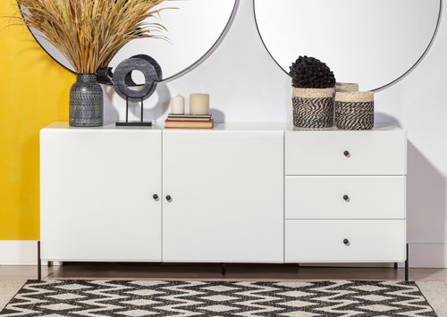 Contemporary sideboard - WALDORF - CAMINO A CASA - lacquered MDF / iron / with drawers