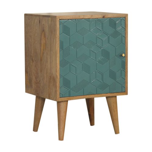 Scandinavian style bedside table - ACADIA - Artisan Furniture - solid wood / solid wood base / rectangular